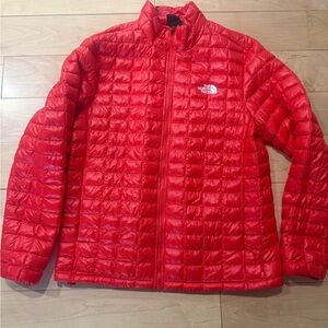 The North Face Cherry Red Quilted Jacket